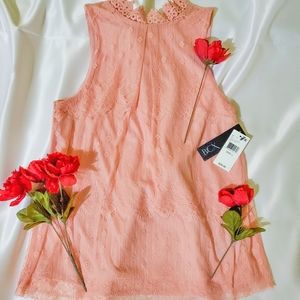 BCX Peach sleeveless blouse